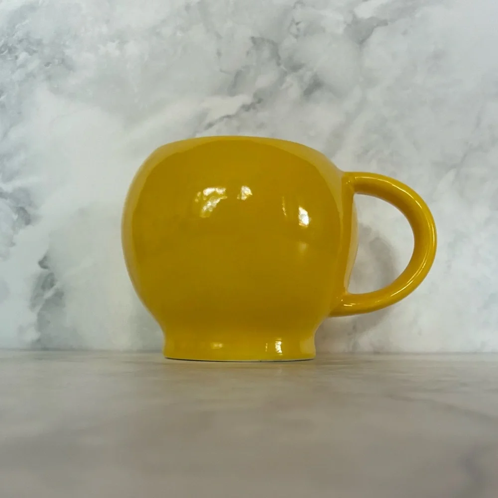 Smiley Face Yellow Groovy Coffee Mug
